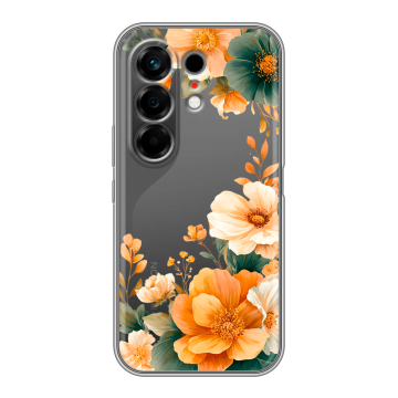 Силиконовый чехол на Tecno Camon 50 с принтом Цветы принт
