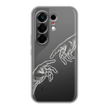 Силиконовый чехол на Tecno Camon 50 с принтом Сотворение мира