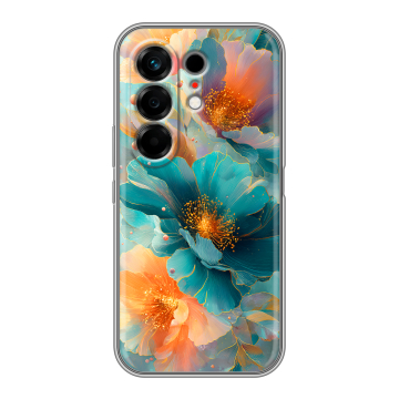 Силиконовый чехол на Tecno Camon 50 с принтом Цветы