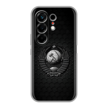 Силиконовый чехол на Tecno Camon 50 с принтом Герб Флаг СССР Силиконовый чехол на Tecno Camon 50 с принтом Герб Флаг СССР