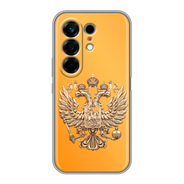 Силиконовый чехол на Tecno Camon 50 с принтом Герб Флаг России