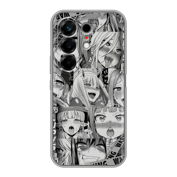 Силиконовый чехол на Tecno Camon 50 с принтом Ahegao Ахегао Аниме