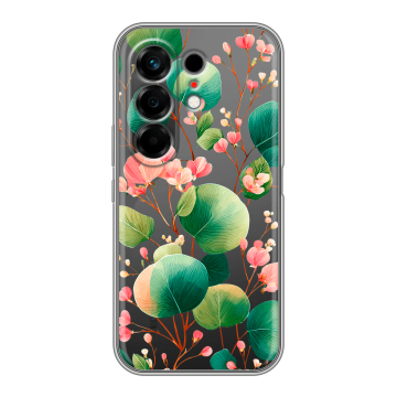 Силиконовый чехол на Tecno Camon 50 с принтом женский