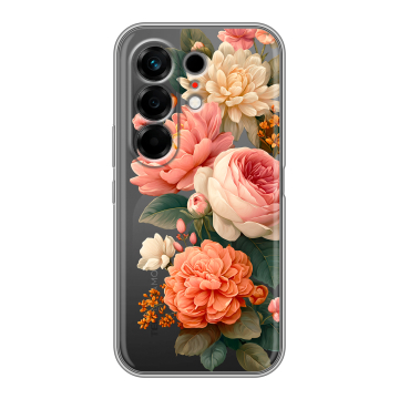 Силиконовый чехол на Tecno Camon 50 с принтом цветы