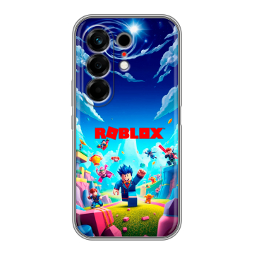 Силиконовый чехол на Tecno Camon 50 с принтом Roblox Роблокс