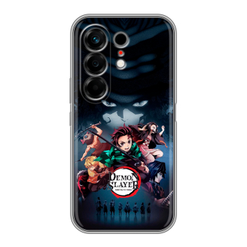Силиконовый чехол на Tecno Camon 50 с принтом Demon Slayer Клинок рассекающий демонов