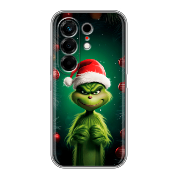 Силиконовый чехол на Tecno Camon 50 с принтом Гринч Новый год Рождество