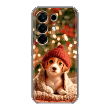 Силиконовый чехол на Tecno Camon 50 с принтом Новый год
