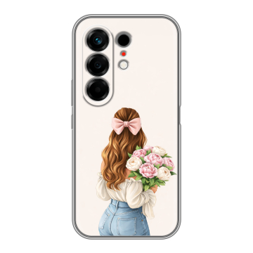 Силиконовый чехол на Tecno Camon 50 с принтом женский Силиконовый чехол на Tecno Camon 50 с принтом женский
