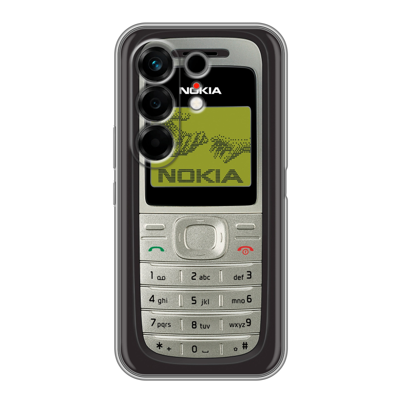 Силиконовый чехол на Tecno Camon 50 с принтом Ретро Нокия Силиконовый чехол на Tecno Camon 50 с принтом Ретро Нокия