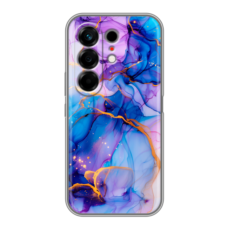 Силиконовый чехол на Tecno Camon 50 с принтом синий мрамор Силиконовый чехол на Tecno Camon 50 с принтом синий мрамор