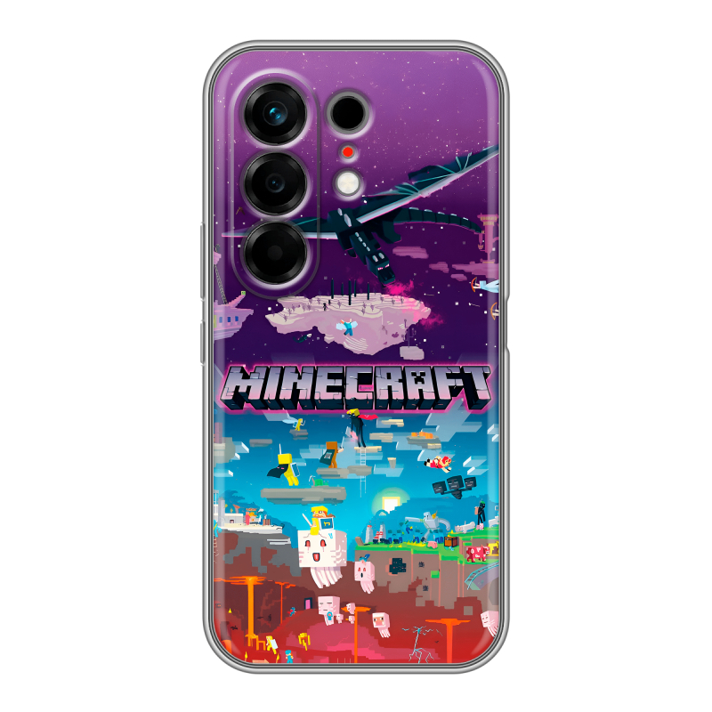 Силиконовый чехол на Tecno Camon 50 с принтом Майнкрафт Minecraft Силиконовый чехол на Tecno Camon 50 с принтом Майнкрафт Minecraft
