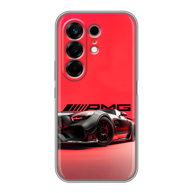 Силиконовый чехол на Tecno Camon 50 с принтом Мерседес Mercedes AMG Силиконовый чехол на Tecno Camon 50 с принтом Мерседес Mercedes AMG