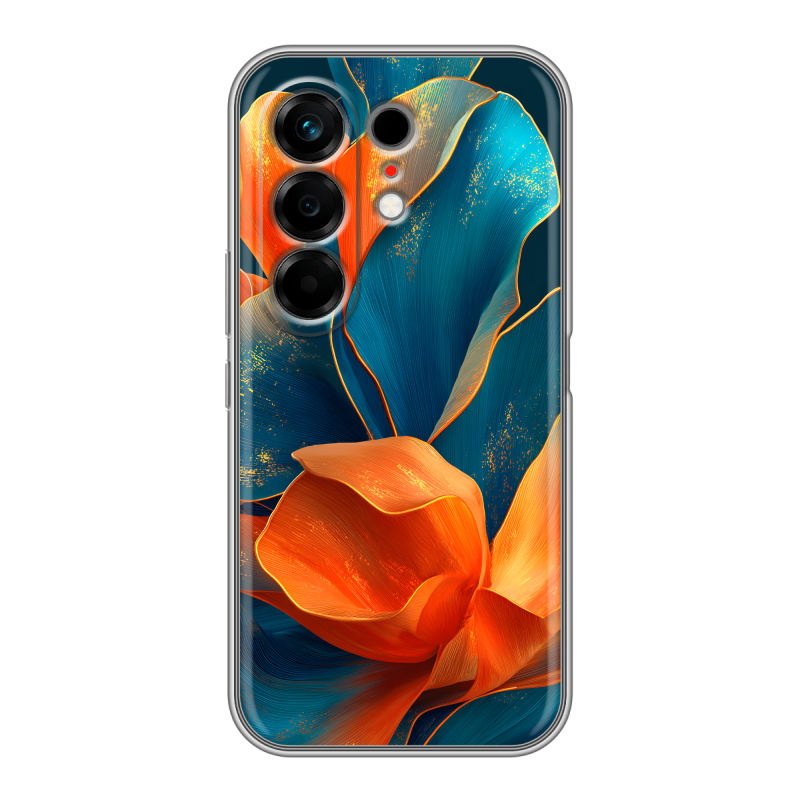 Силиконовый чехол на Tecno Camon 50 с принтом Цветы Силиконовый чехол на Tecno Camon 50 с принтом Цветы