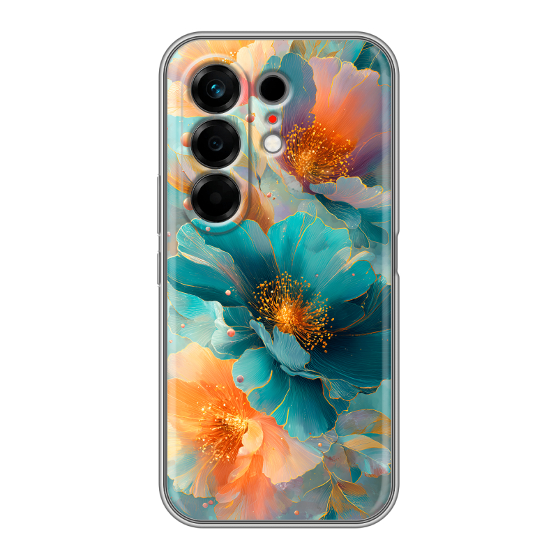 Силиконовый чехол на Tecno Camon 50 с принтом Цветы Силиконовый чехол на Tecno Camon 50 с принтом Цветы