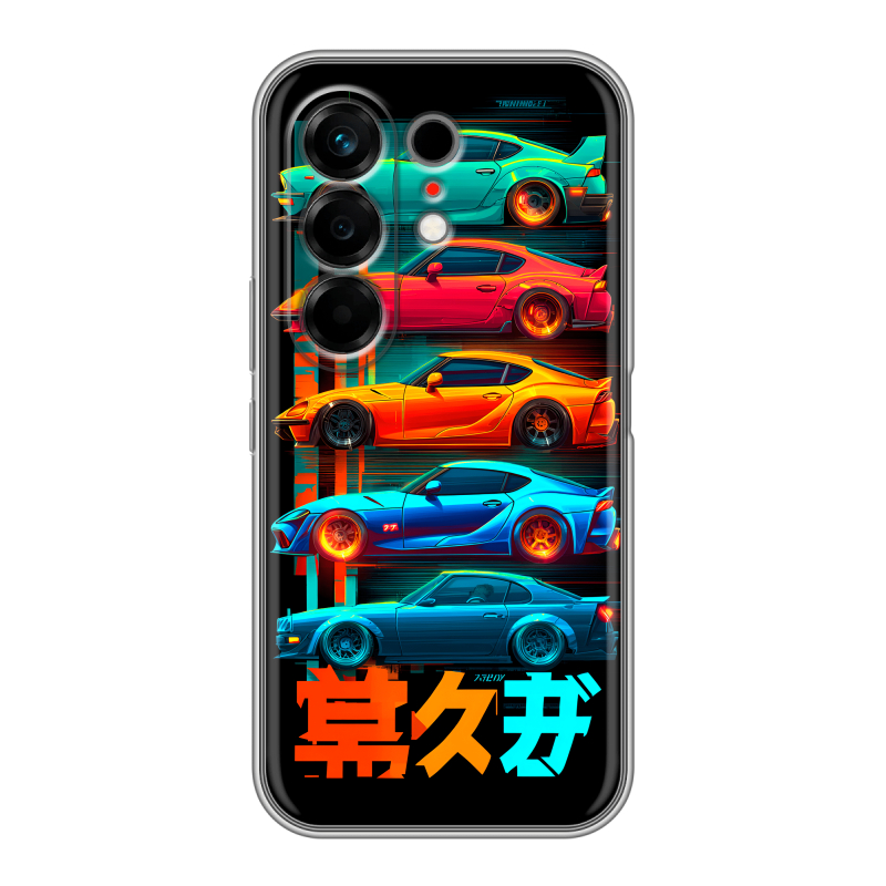 Силиконовый чехол на Tecno Camon 50 с принтом машины тачки Силиконовый чехол на Tecno Camon 50 с принтом машины тачки