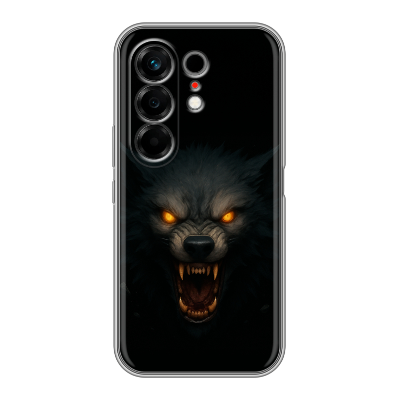 Силиконовый чехол на Tecno Camon 50 с принтом Волк Силиконовый чехол на Tecno Camon 50 с принтом Волк