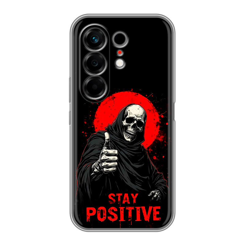 Силиконовый чехол на Tecno Camon 50 с принтом смешной скелет Силиконовый чехол на Tecno Camon 50 с принтом смешной скелет