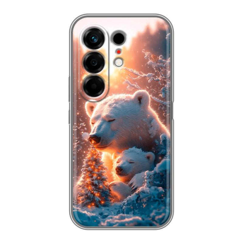Силиконовый чехол на Tecno Camon 50 с принтом Новый год Силиконовый чехол на Tecno Camon 50 с принтом Новый год