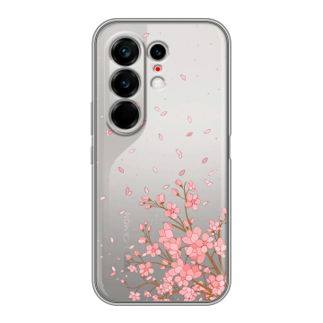 Силиконовый чехол на Tecno Camon 50 Ultra с принтом Ветка сакуры Силиконовый чехол на Tecno Camon 50 Ultra с принтом Ветка сакуры