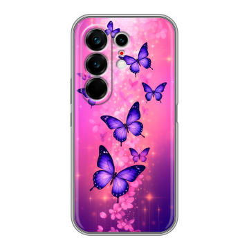 Силиконовый чехол на Tecno Camon 50 Ultra с принтом Бабочки Силиконовый чехол на Tecno Camon 50 Ultra с принтом Бабочки
