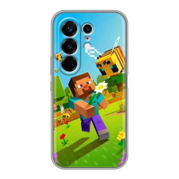 Силиконовый чехол на Tecno Camon 50 Ultra с принтом Майнкрафт Minecraft Силиконовый чехол на Tecno Camon 50 Ultra с принтом Майнкрафт Minecraft