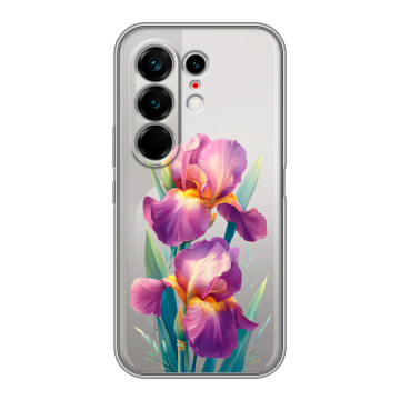 Силиконовый чехол на Tecno Camon 50 Ultra с принтом Цветы орхидеи Силиконовый чехол на Tecno Camon 50 Ultra с принтом Цветы орхидеи