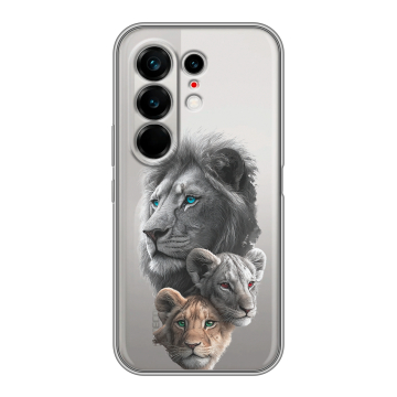 Силиконовый чехол на Tecno Camon 50 Ultra с принтом Львы Силиконовый чехол на Tecno Camon 50 Ultra с принтом Львы