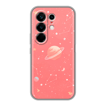 Силиконовый чехол на Tecno Camon 50 Ultra с принтом Розовый космос Силиконовый чехол на Tecno Camon 50 Ultra с принтом Розовый космос