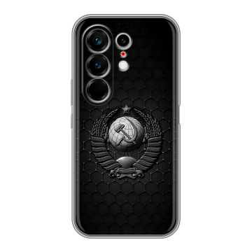 Силиконовый чехол на Tecno Camon 50 Ultra с принтом Герб Флаг СССР Силиконовый чехол на Tecno Camon 50 Ultra с принтом Герб Флаг СССР