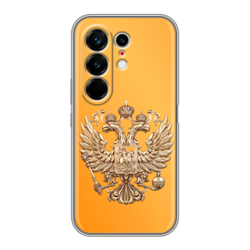 Силиконовый чехол на Tecno Camon 50 Ultra с принтом Герб Флаг России Силиконовый чехол на Tecno Camon 50 Ultra с принтом Герб Флаг России