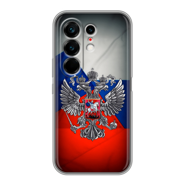 Силиконовый чехол на Tecno Camon 50 Ultra с принтом Флаг России