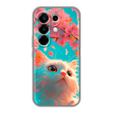 Силиконовый чехол на Tecno Camon 50 Ultra с принтом Красивый кот Силиконовый чехол на Tecno Camon 50 Ultra с принтом Красивый кот