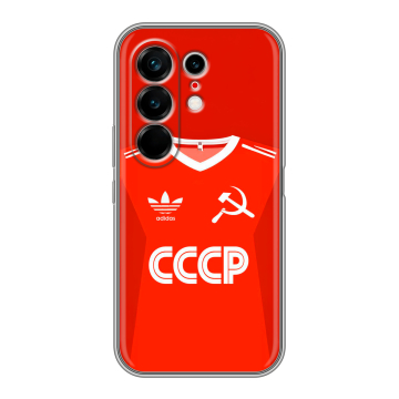 Силиконовый чехол на Tecno Camon 50 Ultra с принтом Флаг Герб СССР Силиконовый чехол на Tecno Camon 50 Ultra с принтом Флаг Герб СССР