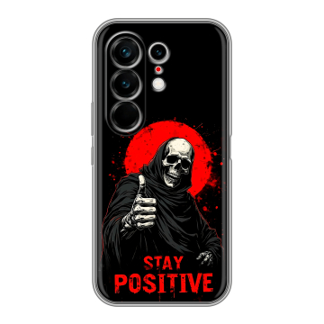 Силиконовый чехол на Tecno Camon 50 Ultra с принтом смешной скелет Силиконовый чехол на Tecno Camon 50 Ultra с принтом смешной скелет