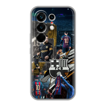 Силиконовый чехол на Tecno Camon 50 Ultra с принтом Messi Barcelona