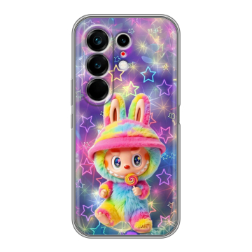 Силиконовый чехол на Tecno Camon 50 Ultra с принтом Labubu Лабубу