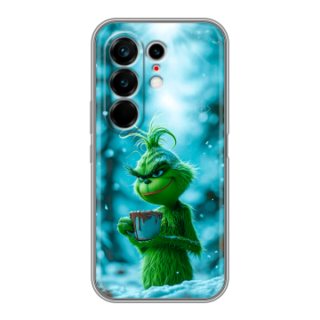 Силиконовый чехол на Tecno Camon 50 Ultra с принтом Новый год гринч Силиконовый чехол на Tecno Camon 50 Ultra с принтом Новый год гринч