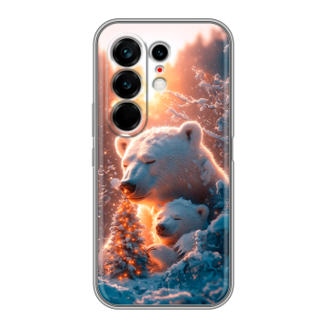 Силиконовый чехол на Tecno Camon 50 Ultra с принтом Новый год