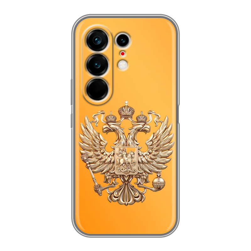 Силиконовый чехол на Tecno Camon 50 Ultra с принтом Герб Флаг России Силиконовый чехол на Tecno Camon 50 Ultra с принтом Герб Флаг России