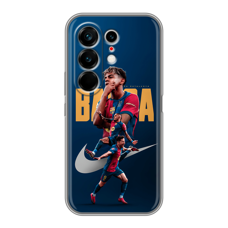 Силиконовый чехол на Tecno Camon 50 Ultra с принтом Барселона Barca Yamal Силиконовый чехол на Tecno Camon 50 Ultra с принтом Барселона Barca Yamal