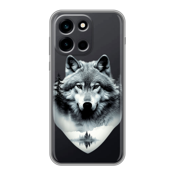 Силиконовый чехол на OnePlus Nord 6 с принтом Волк в лесу Силиконовый чехол на OnePlus Nord 6 с принтом Волк в лесу