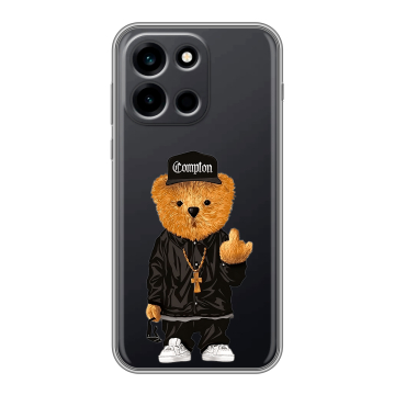 Силиконовый чехол на OnePlus Nord 6 с принтом Плюшевый медведь