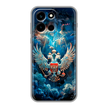 Силиконовый чехол на OnePlus Nord 6 с принтом Герб флаг России