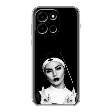 Силиконовый чехол на OnePlus Nord 6 с принтом монашка Силиконовый чехол на OnePlus Nord 6 с принтом монашка