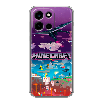Силиконовый чехол на OnePlus Nord 6 с принтом Майнкрафт Minecraft
