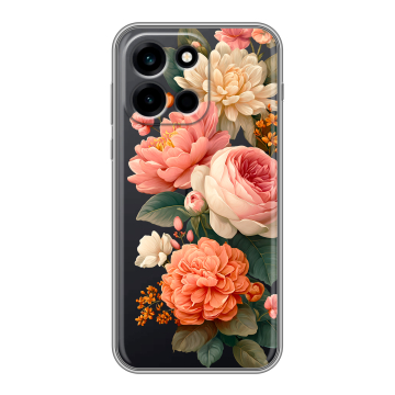Силиконовый чехол на OnePlus Nord 6 с принтом цветы Силиконовый чехол на OnePlus Nord 6 с принтом цветы