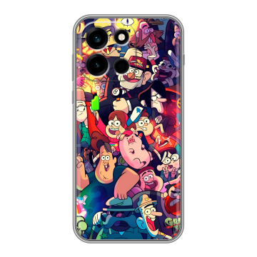 Силиконовый чехол на OnePlus Nord 6 с принтом Gravity Falls Гравити Фолз