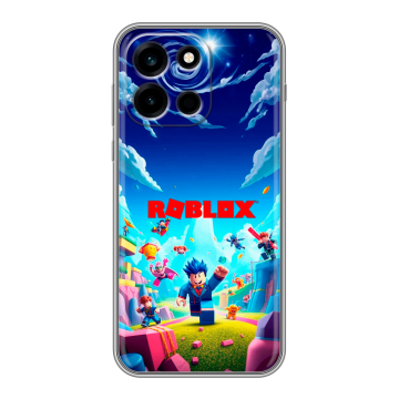 Силиконовый чехол на OnePlus Nord 6 с принтом Roblox Роблокс
