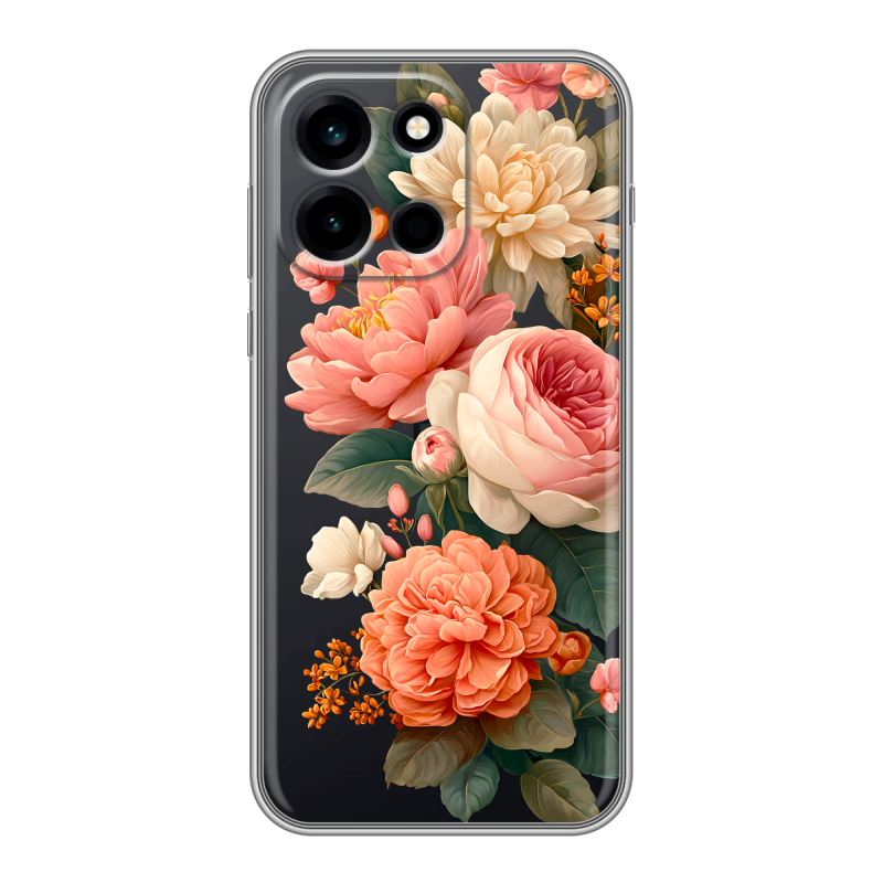 Силиконовый чехол на OnePlus Nord 6 с принтом цветы Силиконовый чехол на OnePlus Nord 6 с принтом цветы